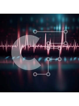 Intra Συλλεκτικό Ξύλινο Παζλ Plywood  4mm - Εντυπωσιακή εικόνα μιας γραμμής χτύπου της καρδιάς σε σκούρο φόντο Σε Ξύλινο Κουτί - Διαστάσεις Puzzle: 10x10 cm – 25 κομμάτια