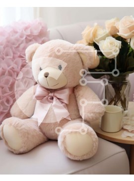 Intra Συλλεκτικό Ξύλινο Παζλ Plywood  4mm - Ροζ αρκουδάκι στον καναπέ με λουλούδια και φλιτζάνια Σε Ξύλινο Κουτί - Διαστάσεις Puzzle: 10x10 cm – 25 κομμάτια