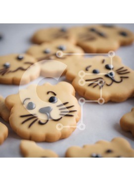 Σετ των 2 Intra Συλλεκτικό Ξύλινο Παζλ Plywood  4mm - Μπισκότα με θέμα τα ζώα με διάφορα σχήματα Σε Ξύλινο Κουτί - Διαστάσεις: 10x10 cm – 25 κομμάτια