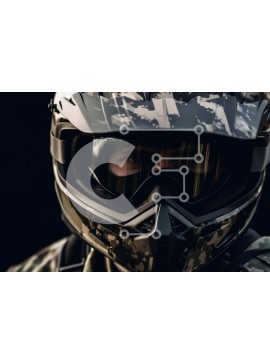 Intra Συλλεκτικό Ξύλινο Παζλ Plywood  4mm - Άτομο με εξοπλισμό παραλλαγής με εστιασμένο βλέμμα Σε Ξύλινο Κουτί - Διαστάσεις Puzzle: 10x10 cm – 25 κομμάτια