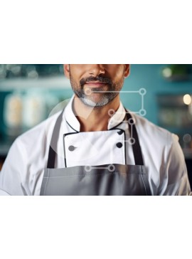 Intra Συλλεκτικό Ξύλινο Παζλ Plywood  4mm - Χαμογελαστός σεφ στην κουζίνα Σε Ξύλινο Κουτί - Διαστάσεις Puzzle: 10x10 cm – 25 κομμάτια