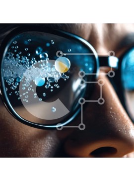 Intra Συλλεκτικό Ξύλινο Παζλ Plywood  4mm - Άτομο με προβλήματα όρασης και φυσαλίδες στα γυαλιά Σε Ξύλινο Κουτί - Διαστάσεις Puzzle: 10x10 cm – 25 κομμάτια