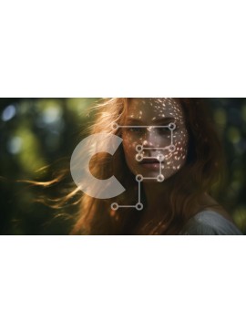 Intra Συλλεκτικό Ξύλινο Παζλ Plywood  4mm - Μυστηριώδης γυναίκα με μακριά κόκκινα μαλλιά στο δάσος Σε Ξύλινο Κουτί - Διαστάσεις Puzzle: 10x10 cm – 25 κομμάτια