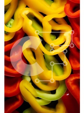 Σετ των 2 Intra Συλλεκτικό Ξύλινο Παζλ Plywood  4mm - Σωρός πολύχρωμων πιπεριών Σε Ξύλινο Κουτί - Διαστάσεις: 10x10 cm – 25 κομμάτια