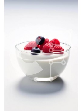 Σετ των 2 Intra Συλλεκτικό Ξύλινο Παζλ Plywood  4mm - Μπολ γιαουρτιού με μούρα και σμέουρα σε λευκή επιφάνεια Σε Ξύλινο Κουτί - Διαστάσεις: 10x10 cm – 25 κομμάτια