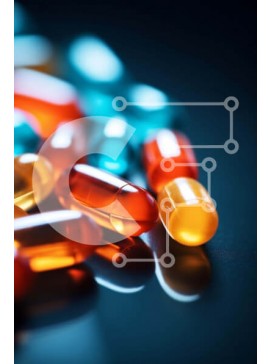 Intra Συλλεκτικό Ξύλινο Παζλ Plywood  4mm - Πολύχρωμες κάψουλες χαπιών που τακτοποιούνται σε μια στοίβα Σε Ξύλινο Κουτί - Διαστάσεις Puzzle: 10x10 cm – 25 κομμάτια