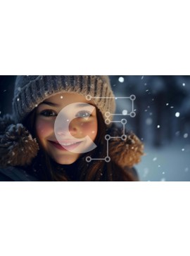 Intra Συλλεκτικό Ξύλινο Παζλ Plywood  4mm - Χαμογελώντας κορίτσι με χειμερινά ρούχα που αγκαλιάζει την κρύα εποχή Σε Ξύλινο Κουτί - Διαστάσεις Puzzle: 10x10 cm – 25 κομμάτια