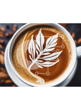 Σετ των 2 Intra Συλλεκτικό Ξύλινο Παζλ Plywood  4mm - Καλλιτεχνική κούπα καφέ με κόκκους καφέ Σε Ξύλινο Κουτί - Διαστάσεις: 10x10 cm – 25 κομμάτια