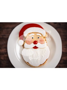 Σετ των 2 Intra Συλλεκτικό Ξύλινο Παζλ Plywood  4mm - Τούρτα σε σχήμα Άγιου Βασίλη για ειδικές περιστάσεις Σε Ξύλινο Κουτί - Διαστάσεις: 10x10 cm – 25 κομμάτια