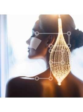 Σετ των 2 Intra Συλλεκτικό Ξύλινο Παζλ Plywood  4mm - Γυναίκα που φορά διακοσμητικό κάλυμμα κεφαλής απολαμβάνοντας δραστηριότητα χαλάρωσης Σε Ξύλινο Κουτί - Διαστάσεις: 10x10 cm – 25 κομμάτια