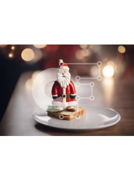 Σετ των 2 Intra Συλλεκτικό Ξύλινο Παζλ Plywood  4mm - Ειδώλιο Άγιου Βασίλη στο ψωμί Σε Ξύλινο Κουτί - Διαστάσεις: 10x10 cm – 25 κομμάτια