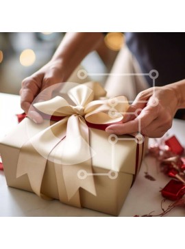 Intra Συλλεκτικό Ξύλινο Παζλ Plywood  4mm - Δώρο με χρυσό περιτύλιγμα και κόκκινες κορδέλες Σε Ξύλινο Κουτί - Διαστάσεις Puzzle: 10x10 cm – 25 κομμάτια