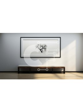 Intra Συλλεκτικό Ξύλινο Παζλ Plywood  4mm - Δέντρο σε ένα μινιμαλιστικό δωμάτιο Σε Ξύλινο Κουτί - Διαστάσεις Puzzle: 10x10 cm – 25 κομμάτια