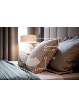 Intra Συλλεκτικό Ξύλινο Παζλ Plywood  4mm - Άνετο κρεβάτι με δύο μαξιλάρια και μια απαλή κουβέρτα Σε Ξύλινο Κουτί - Διαστάσεις Puzzle: 10x10 cm – 25 κομμάτια