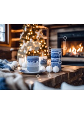 Intra Συλλεκτικό Ξύλινο Παζλ Plywood  4mm - Διακοσμημένο για διακοπές Σαλόνι με Τραπεζάκι σαλονιού Σε Ξύλινο Κουτί - Διαστάσεις Puzzle: 10x10 cm – 25 κομμάτια