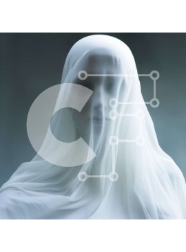 Intra Συλλεκτικό Ξύλινο Παζλ Plywood  4mm - Φανταστική γυναίκα με τα λευκά που κοιτάζει επίμονα την κάμερα Σε Ξύλινο Κουτί - Διαστάσεις Puzzle: 10x10 cm – 25 κομμάτια