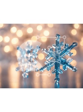 Intra Συλλεκτικό Ξύλινο Παζλ Plywood  4mm - Γυάλινα διακοσμητικά χιονονιφάδας για την εορταστική περίοδο Σε Ξύλινο Κουτί - Διαστάσεις Puzzle: 10x10 cm – 25 κομμάτια