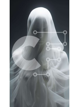 Intra Συλλεκτικό Ξύλινο Παζλ Plywood  4mm - Λευκή γυναίκα καλλιτέχνης που στέκεται με την πλάτη της στην κάμερα Σε Ξύλινο Κουτί - Διαστάσεις Puzzle: 10x10 cm – 25 κομμάτια