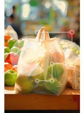 Σετ των 2 Intra Συλλεκτικό Ξύλινο Παζλ Plywood  4mm - Τραπέζι με σακούλες μήλα σε μια αγορά Σε Ξύλινο Κουτί - Διαστάσεις: 10x10 cm – 25 κομμάτια