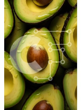 Σετ των 2 Intra Συλλεκτικό Ξύλινο Παζλ Plywood  4mm - Κοντινό πλάνο του Avocado Halves Σε Ξύλινο Κουτί - Διαστάσεις: 10x10 cm – 25 κομμάτια