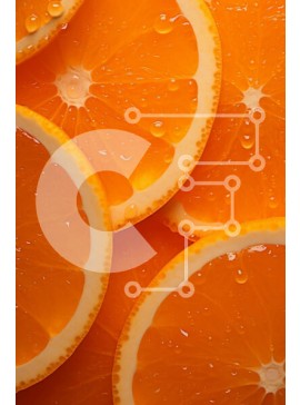 Σετ των 2 Intra Συλλεκτικό Ξύλινο Παζλ Plywood  4mm - Κοντινό πλάνο φέτες πορτοκάλι με σταγονίδια νερού Σε Ξύλινο Κουτί - Διαστάσεις: 10x10 cm – 25 κομμάτια