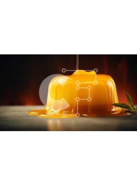 Σετ των 2 Intra Συλλεκτικό Ξύλινο Παζλ Plywood  4mm - Νόστιμο επιδόρπιο ζελέ περιχυμένο με μέλι Σε Ξύλινο Κουτί - Διαστάσεις: 10x10 cm – 25 κομμάτια