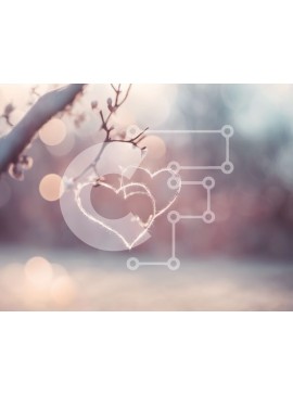 Intra Συλλεκτικό Ξύλινο Παζλ Plywood  4mm - Αντικείμενα σε σχήμα καρδιάς που κρέμονται από κλαδί δέντρου Σε Ξύλινο Κουτί - Διαστάσεις Puzzle: 10x10 cm – 25 κομμάτια