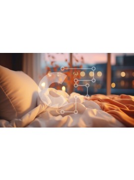 Intra Συλλεκτικό Ξύλινο Παζλ Plywood  4mm - Κρεβάτι με λευκό αναπαυτικό και θέα στην πόλη στο ηλιοβασίλεμα Σε Ξύλινο Κουτί - Διαστάσεις Puzzle: 10x10 cm – 25 κομμάτια