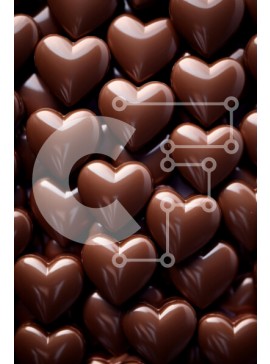 Σετ των 2 Intra Συλλεκτικό Ξύλινο Παζλ Plywood  4mm - Ποικιλία σοκολατένιων καρδιών σε διάφορα σχήματα και μεγέθη Σε Ξύλινο Κουτί - Διαστάσεις: 10x10 cm – 25 κομμάτια