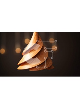 Intra Συλλεκτικό Ξύλινο Παζλ Plywood  4mm - Ξύλινο Χριστουγεννιάτικο Δέντρο Διακοσμημένο με Φωτάκια Σε Ξύλινο Κουτί - Διαστάσεις: 10x10 cm – 25 κομμάτια