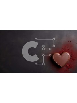 Σετ των 2 Intra Συλλεκτικό Ξύλινο Παζλ Plywood  4mm - Μπάρα σοκολάτας σε σχήμα καρδιάς με κόκκινη σκόνη Σε Ξύλινο Κουτί - Διαστάσεις: 10x10 cm – 25 κομμάτια