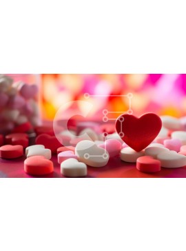 Intra Συλλεκτικό Ξύλινο Παζλ Plywood  4mm - Καραμέλα σε σχήμα καρδιάς για την ημέρα του Αγίου Βαλεντίνου Σε Ξύλινο Κουτί - Διαστάσεις Puzzle: 10x10 cm – 25 κομμάτια