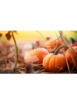 Intra Συλλεκτικό Ξύλινο Παζλ Plywood  4mm - Ομάδα πορτοκαλιών κολοκύθες σε αποξηραμένα φύλλα Σε Ξύλινο Κουτί - Διαστάσεις: 10x10 cm – 25 κομμάτια