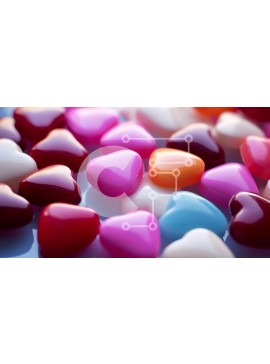 Intra Συλλεκτικό Ξύλινο Παζλ Plywood  4mm - Πολύχρωμο καραμέλα σε σχήμα καρδιάς για τον εορτασμό της ημέρας του Αγίου Βαλεντίνου Σε Ξύλινο Κουτί - Διαστάσεις Puzzle: 10x10 cm – 25 κομμάτια