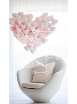 Intra Συλλεκτικό Ξύλινο Παζλ Plywood  4mm - Διακοσμήσεις για την Ημέρα του Αγίου Βαλεντίνου σε ένα δωμάτιο με λευκή καρέκλα Σε Ξύλινο Κουτί - Διαστάσεις Puzzle: 10x10 cm – 25 κομμάτια