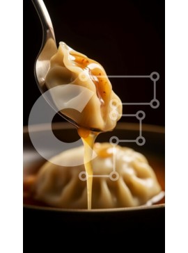 Intra Συλλεκτικό Ξύλινο Παζλ Plywood  4mm - Σάλτσα με κουτάλι πάνω από ζυμαρικά Σε Ξύλινο Κουτί - Διαστάσεις: 10x10 cm – 25 κομμάτια