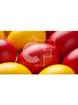 Intra Συλλεκτικό Ξύλινο Παζλ Plywood  4mm - Σύνθεση πολύχρωμων πασχαλινών αυγών Σε Ξύλινο Κουτί - Διαστάσεις Puzzle: 10x10 cm – 25 κομμάτια