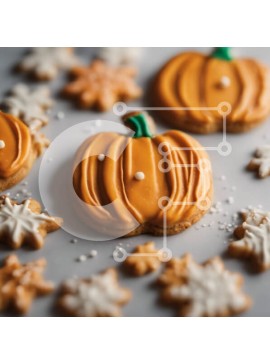 Σετ των 2 Intra Συλλεκτικό Ξύλινο Παζλ Plywood  4mm - Διάφορα Διακοσμημένα Μπισκότα για τις Γιορτές Σε Ξύλινο Κουτί - Διαστάσεις: 10x10 cm – 25 κομμάτια