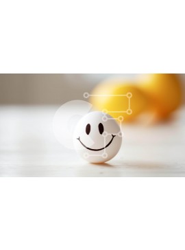 Intra Συλλεκτικό Ξύλινο Παζλ Plywood  4mm - Smiley Face Egg με λεμόνια και πορτοκάλια Σε Ξύλινο Κουτί - Διαστάσεις Puzzle: 10x10 cm – 25 κομμάτια