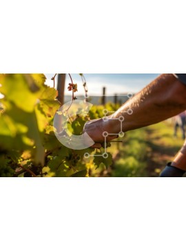 Intra Συλλεκτικό Ξύλινο Παζλ Plywood  4mm - Άτομο που μαζεύει σταφύλια στον αμπελώνα Σε Ξύλινο Κουτί - Διαστάσεις: 10x10 cm – 25 κομμάτια