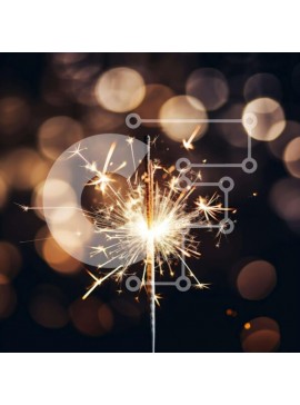 Intra Συλλεκτικό Ξύλινο Παζλ Plywood  4mm - Sparkler in the Dark Σε Ξύλινο Κουτί - Διαστάσεις Puzzle: 10x10 cm – 25 κομμάτια