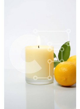 Σετ των 2 Intra Συλλεκτικό Ξύλινο Παζλ Plywood  4mm - Ρύθμιση τραπεζιού με κερί και λεμόνι Σε Ξύλινο Κουτί - Διαστάσεις: 10x10 cm – 25 κομμάτια