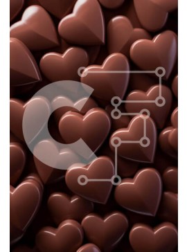 Σετ των 2 Intra Συλλεκτικό Ξύλινο Παζλ Plywood  4mm - Ποικιλία σοκολατένιων καρδιών για την Ημέρα του Αγίου Βαλεντίνου και άλλες γιορτές Σε Ξύλινο Κουτί - Διαστάσεις: 10x10 cm – 25 κομμάτια