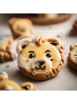 Σετ των 2 Intra Συλλεκτικό Ξύλινο Παζλ Plywood  4mm - Μπισκότα σε σχήμα λιονταριού και αρκούδας Σε Ξύλινο Κουτί - Διαστάσεις: 10x10 cm – 25 κομμάτια