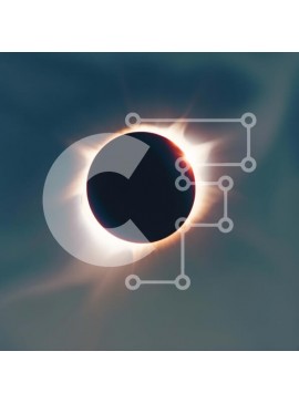 Intra Συλλεκτικό Ξύλινο Παζλ Plywood  4mm - Εκπληκτική εικόνα μιας έκλειψης ηλίου με μερικό ήλιο και βαθύ μπλε ουρανό Σε Ξύλινο Κουτί - Διαστάσεις: 10x10 cm – 25 κομμάτια