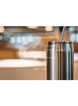 Intra Συλλεκτικό Ξύλινο Παζλ Plywood  4mm - Κύπελλο από ανοξείδωτο χάλυβα στο τραπέζι με άχυρο Σε Ξύλινο Κουτί - Διαστάσεις Puzzle: 10x10 cm – 25 κομμάτια