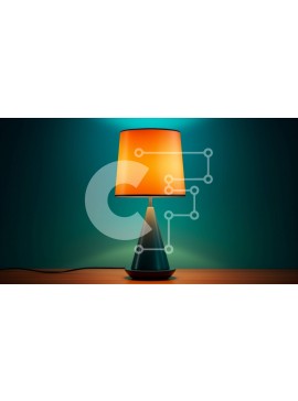 Intra Συλλεκτικό Ξύλινο Παζλ Plywood  4mm - Κομψό μοντέρνο επιτραπέζιο φωτιστικό με φωτεινή πορτοκαλί απόχρωση Σε Ξύλινο Κουτί - Διαστάσεις Puzzle: 10x10 cm – 25 κομμάτια