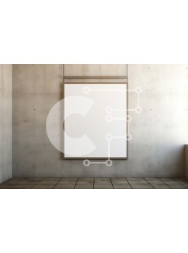 Intra Συλλεκτικό Ξύλινο Παζλ Plywood  4mm - Κενός λευκός καμβάς σε τσιμεντένιο τοίχο Σε Ξύλινο Κουτί - Διαστάσεις Puzzle: 10x10 cm – 25 κομμάτια