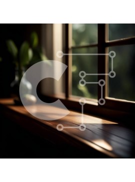 Intra Συλλεκτικό Ξύλινο Παζλ Plywood  4mm - Άνετη και γαλήνια σκηνή εσωτερικού χώρου με φυτό σε γλάστρα στο περβάζι του παραθύρου Σε Ξύλινο Κουτί - Διαστάσεις Puzzle: 10x10 cm – 25 κομμάτια