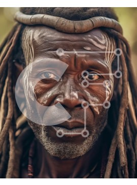 Intra Συλλεκτικό Ξύλινο Παζλ Plywood  4mm - Πλούσιο πολιτισμικό πορτρέτο ενός άνδρα Σε Ξύλινο Κουτί - Διαστάσεις Puzzle: 10x10 cm – 25 κομμάτια